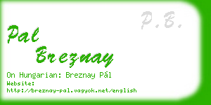pal breznay business card